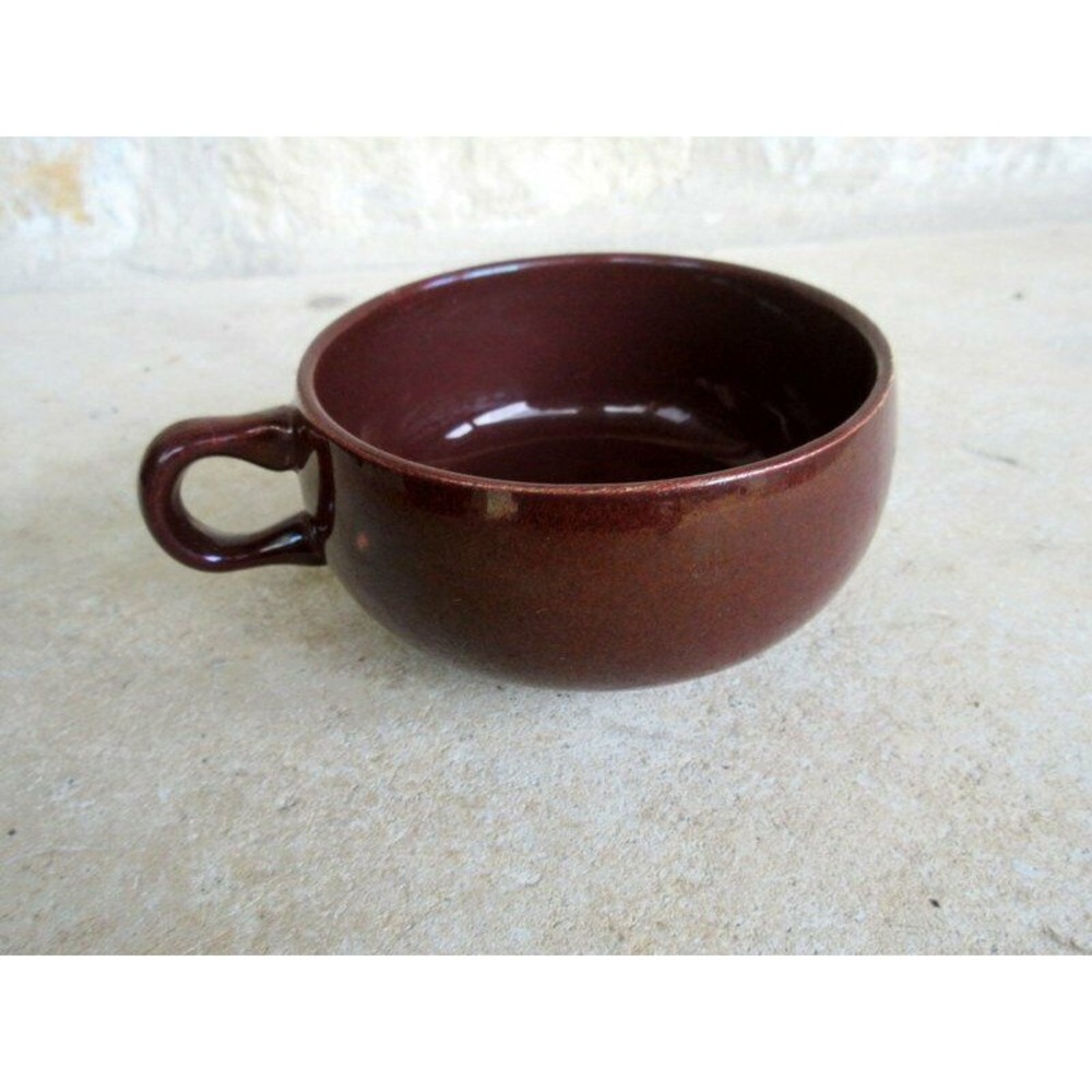 Russel Wright Steubenville American Modern Bean Brown Flat‎ Cup